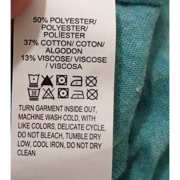 S small new lucky brand peacock bird graphic Tshirt tee top NEW NWT green - Picture 11 of 11